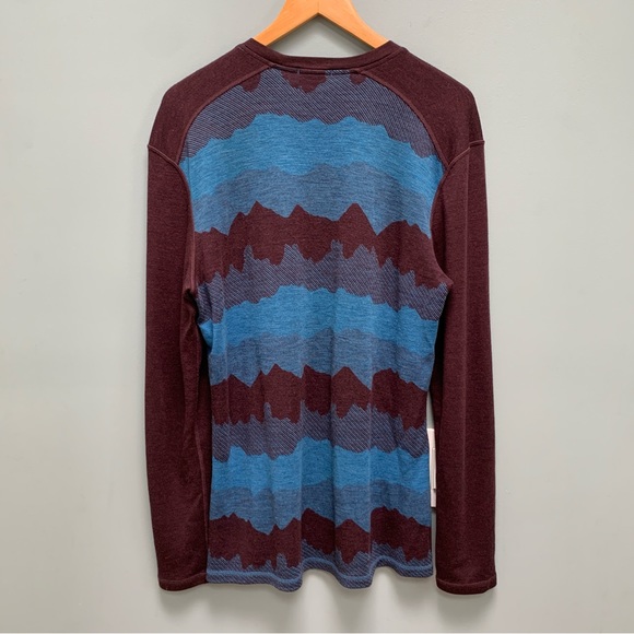Smartwool Men's Classic Thermal Merino Base Layer Pattern Crew Large - Picture 8 of 9